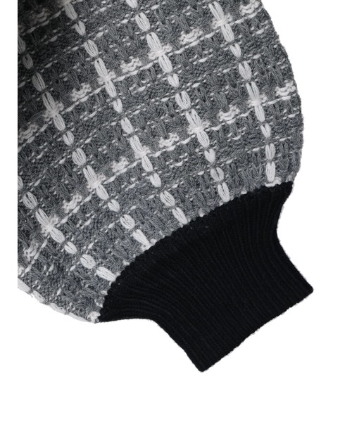 DURAS（デュラス）の「２ＷＡＹツイードニットカーディガン（カーディガン/ボレロ・レディース・ブラック/パープル/オレンジ・FREE）」の8枚目の写真