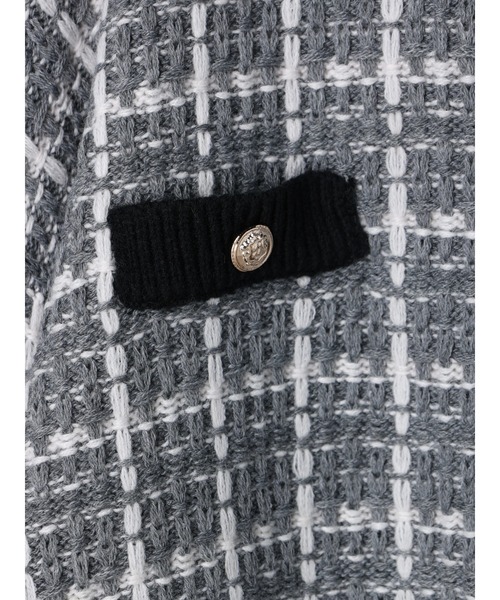 DURAS（デュラス）の「２ＷＡＹツイードニットカーディガン（カーディガン/ボレロ・レディース・ブラック/パープル/オレンジ・FREE）」の10枚目の写真