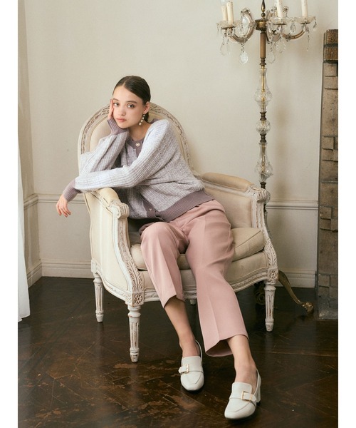 DURAS（デュラス）の「２ＷＡＹツイードニットカーディガン（カーディガン/ボレロ・レディース・ブラック/パープル/オレンジ・FREE）」の14枚目の写真