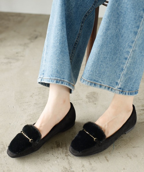 GeeRA（ジーラ）の「フェイクファービット付ローファー（ローファー・レディース・レオパード/ベージュ/ブラック・23.5cm/24cm/24.5cm/23cm/22.5cm）」の2枚目の写真