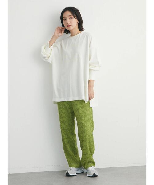 Green　Parks（グリーンパークス）の「・RAY CASSIN フロッキーptロンT（Tシャツ/カットソー・レディース・ブラック/オフホワイト/チャコールグレー/ピンク・FREE）」の7枚目の写真