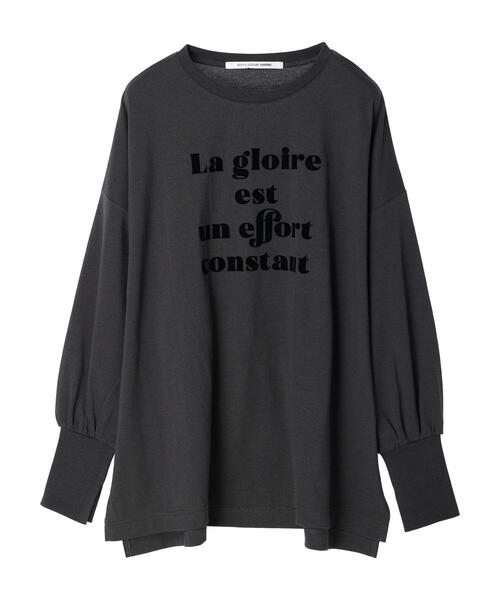 Green　Parks（グリーンパークス）の「・RAY CASSIN フロッキーptロンT（Tシャツ/カットソー・レディース・ブラック/オフホワイト/チャコールグレー/ピンク・FREE）」の19枚目の写真
