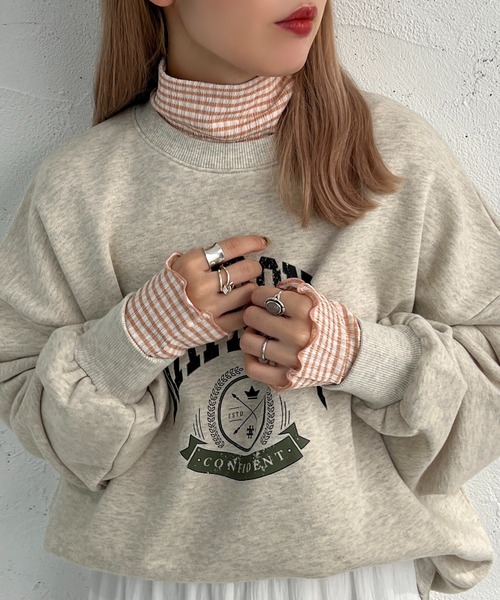 apres jour mignon(アプレジュールミニョン)の「ギンガムインナートップス【ZOZOTOWN限定アイテム】(Tシャツ/カットソー・レディース・オレンジ/グリーン/アイボリー・X-LARGE/フリー)」の16枚目の写真