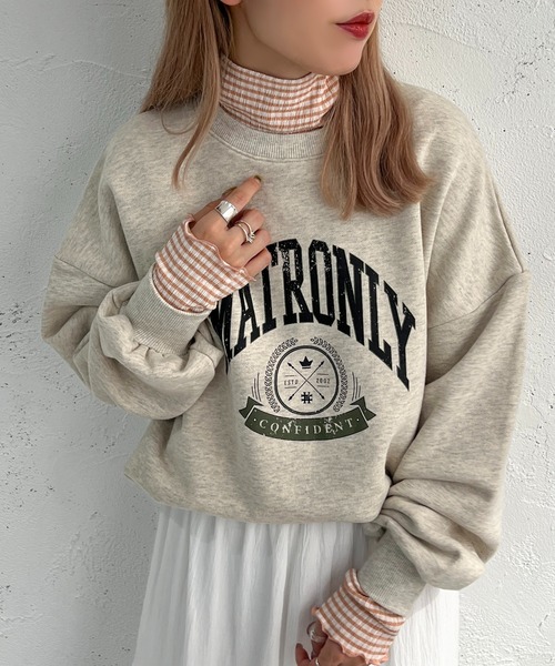 apres jour mignon(アプレジュールミニョン)の「ギンガムインナートップス【ZOZOTOWN限定アイテム】(Tシャツ/カットソー・レディース・オレンジ/グリーン/アイボリー・X-LARGE/フリー)」の8枚目の写真