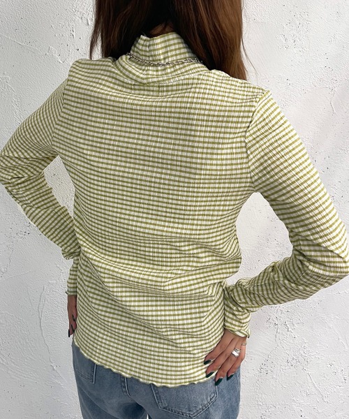 apres jour mignon(アプレジュールミニョン)の「ギンガムインナートップス【ZOZOTOWN限定アイテム】(Tシャツ/カットソー・レディース・オレンジ/グリーン/アイボリー・X-LARGE/フリー)」の10枚目の写真