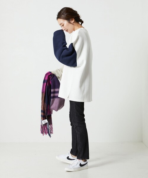 FREAK'S STORE(フリークスストア)の「【WEB限定】OE裏起毛クレイジースウェットプルオーバー(スウェット・レディース・オフホワイト/グレー/ブラック/ネイビー/レッド・フリ-)」の15枚目の写真