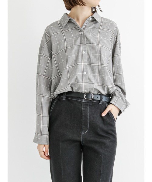 Samansa Mos2 blue（サマンサモスモスブルー）の「マルチスタイルシャツ（シャツ/ブラウス・レディース・ベージュ/ブラウン/グレー/オフホワイト/カーキ/ブルー/モカ・MEDIUM/LARGE）」の3枚目の写真