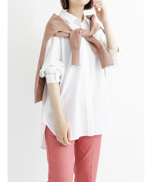 Samansa Mos2 blue（サマンサモスモスブルー）の「マルチスタイルシャツ（シャツ/ブラウス・レディース・ベージュ/ブラウン/グレー/オフホワイト/カーキ/ブルー/モカ・MEDIUM/LARGE）」の2枚目の写真