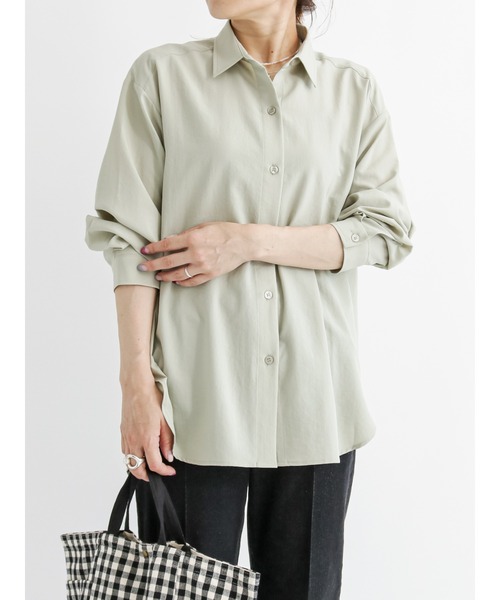 Samansa Mos2 blue（サマンサモスモスブルー）の「マルチスタイルシャツ（シャツ/ブラウス・レディース・ベージュ/ブラウン/グレー/オフホワイト/カーキ/ブルー/モカ・MEDIUM/LARGE）」の6枚目の写真