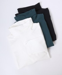 Salong hameu（サロン ハミュー）の「コットン タートルネック長袖Tシャツ/ロンT メンズ レディース トップス/カットソープルオーバー（Tシャツ/カットソー）」