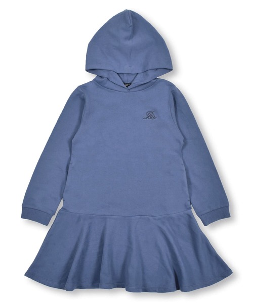 BeBe（ベベ）の「BeBe/ミニウラゲ裾フレアフーディワンピース(90~150cm)（ワンピース・キッズ・パープル/ブルー・110/150/100/140/130/90/120）」の5枚目の写真