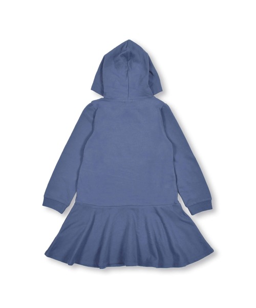 BeBe（ベベ）の「BeBe/ミニウラゲ裾フレアフーディワンピース(90~150cm)（ワンピース・キッズ・パープル/ブルー・110/150/100/140/130/90/120）」の6枚目の写真