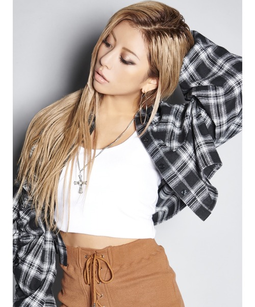 EGOIST（エゴイスト）の「ドロストスリーブ短丈シャツIII（シャツ/ブラウス・レディース・ブラック/パープル・FREE）」の12枚目の写真