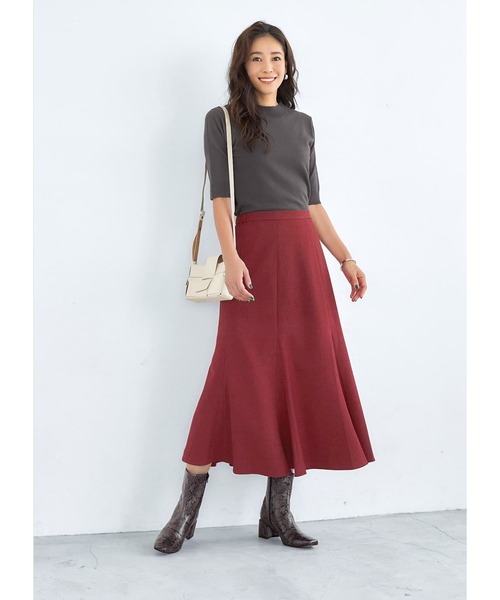 STYLE DELI(スタイルデリ)の「【Made in JAPAN】ウール調裾フレアマーメイドスカート(スカート・レディース・ブラック/ブルー/バーガンディー・SMALL/MEDIUM)」の7枚目の写真