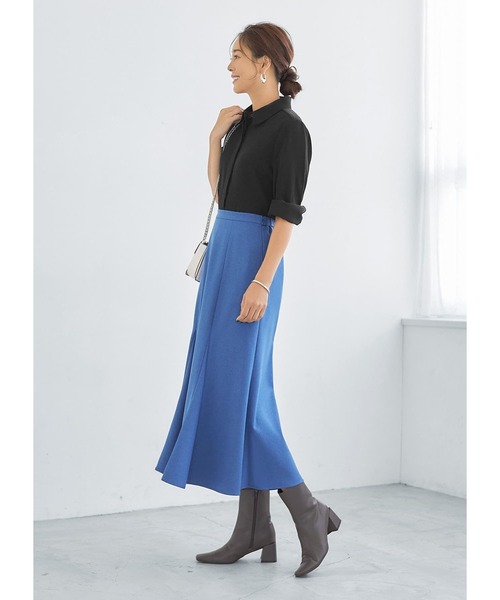 STYLE DELI(スタイルデリ)の「【Made in JAPAN】ウール調裾フレアマーメイドスカート(スカート・レディース・ブラック/ブルー/バーガンディー・SMALL/MEDIUM)」の16枚目の写真