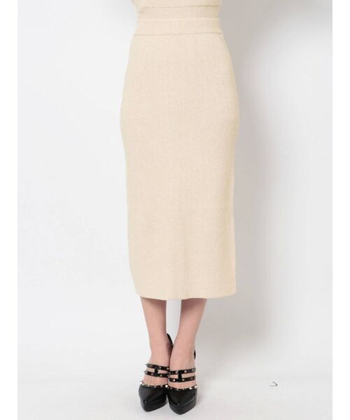RESEXXY(リゼクシー)の「リブニットタイトスカート【セットアップ着用可能】(スカート・レディース・ピンク/ブラック/ベージュ・FREE)」の13枚目の写真