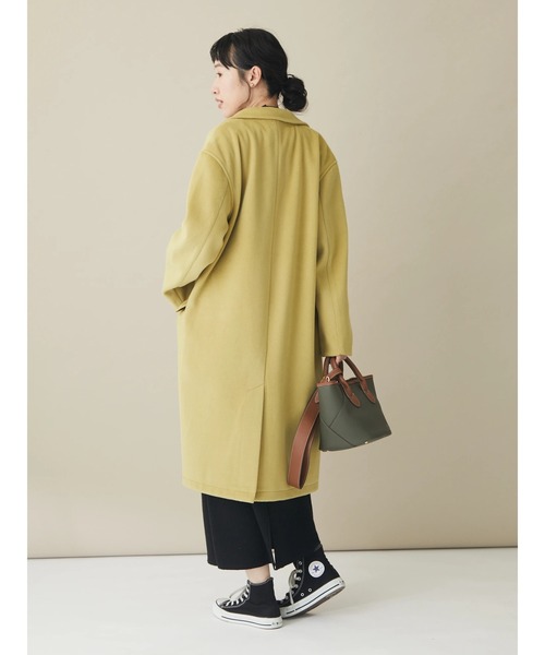 CRAFT STANDARD BOUTIQUE（クラフトスタンダードブティック）の「エッグコート　＊◆（ノーカラーコート・レディース・マスタード/ブラック/ナチュラル・FREE）」の16枚目の写真