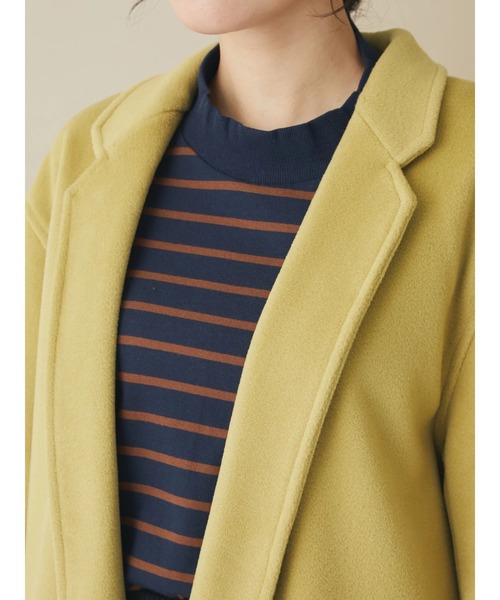 CRAFT STANDARD BOUTIQUE（クラフトスタンダードブティック）の「エッグコート　＊◆（ノーカラーコート・レディース・マスタード/ブラック/ナチュラル・FREE）」の22枚目の写真