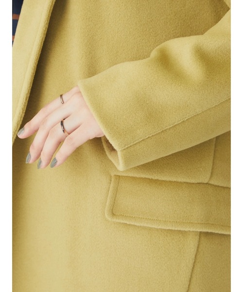 CRAFT STANDARD BOUTIQUE（クラフトスタンダードブティック）の「エッグコート　＊◆（ノーカラーコート・レディース・マスタード/ブラック/ナチュラル・FREE）」の9枚目の写真