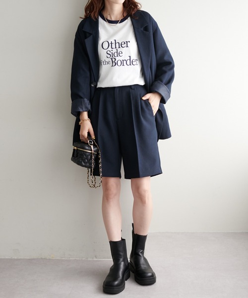 ウールライクセットアップテーラードジャケット