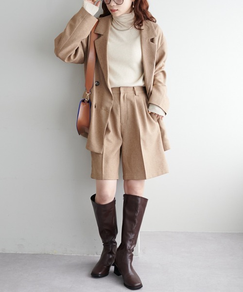 ウールライクセットアップテーラードジャケット