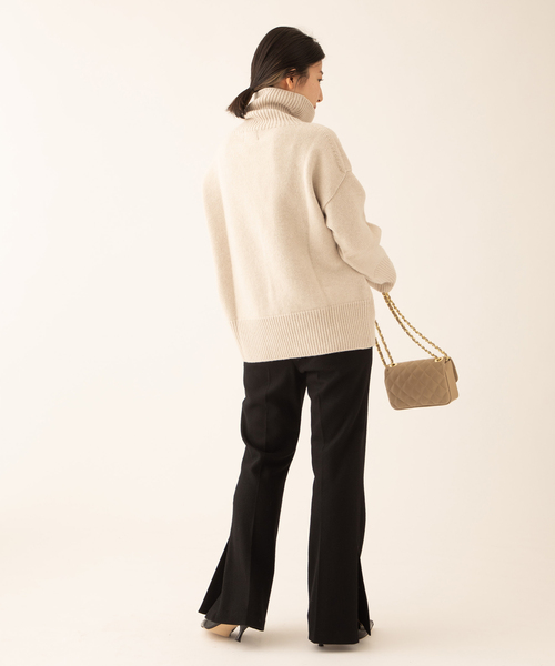 journal standard L'essage（ジャーナルスタンダードレサージュ）の「ウールジャージーパンツ（その他パンツ・レディース・ブラック/ベージュ/ブルー系その他・36/38）」の6枚目の写真