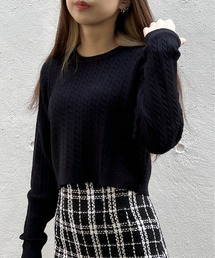 one way | ショートケーブルニット(ニット/セーター)