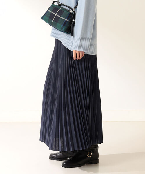 【美品】Demi-Luxe BEAMS　アシンメトリー プリーツスカート Demi-Luxe BEAMS（デミルクス ビームス）の「サテン プリーツ スカート