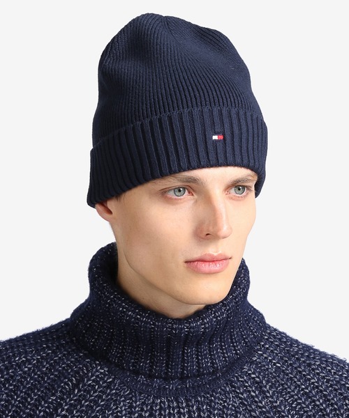 TOMMY HILFIGER（トミーヒルフィガー）の「フラッグロゴニットキャップ（ニットキャップ/ビーニー・メンズ・ネイビー/グレー/ベージュ/ブラック/アイボリー・FREE）」の9枚目の写真