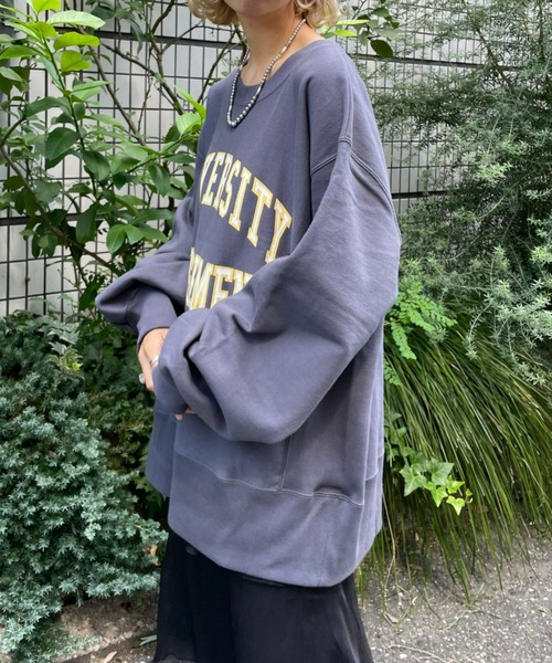 CIAOPANIC(チャオパニック)の「ヘビーウェイトプリントロゴスウェット(スウェット・レディース・チャコールグレー/オフホワイト/グレー・ONE SIZE)」の9枚目の写真