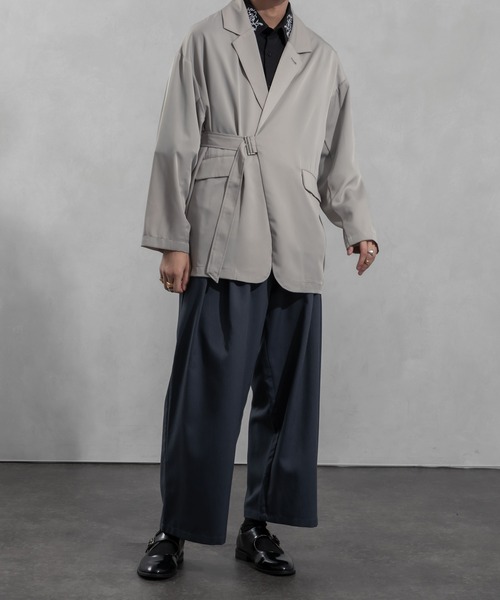 Adoon plain（アドーンプレーン）の「【Adoon plain】タイロッケンジャケット（テーラードジャケット・メンズ・グレー/ブラック・MEDIUM/LARGE）」の8枚目の写真