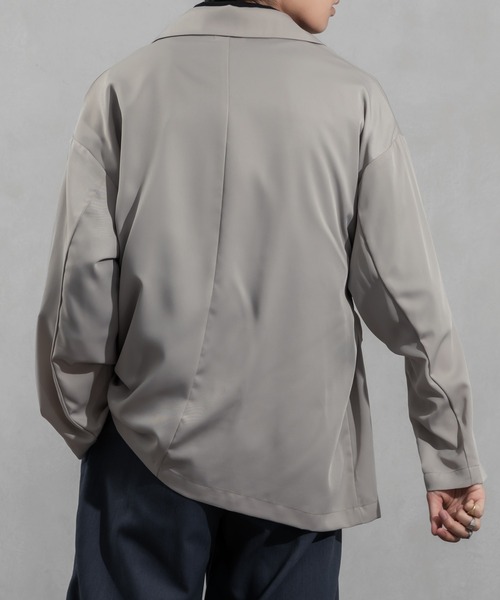 Adoon plain（アドーンプレーン）の「【Adoon plain】タイロッケンジャケット（テーラードジャケット・メンズ・グレー/ブラック・MEDIUM/LARGE）」の19枚目の写真