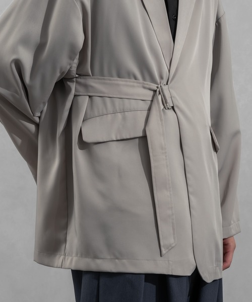 Adoon plain（アドーンプレーン）の「【Adoon plain】タイロッケンジャケット（テーラードジャケット・メンズ・グレー/ブラック・MEDIUM/LARGE）」の4枚目の写真