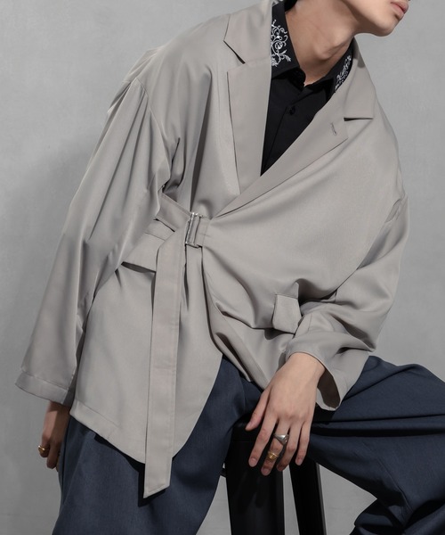 Adoon plain（アドーンプレーン）の「【Adoon plain】タイロッケンジャケット（テーラードジャケット・メンズ・グレー/ブラック・MEDIUM/LARGE）」の21枚目の写真