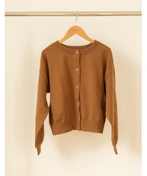 chocomee(チョコミー)の「snap button short cardigan/スナップボタンショートカーディガン(カーディガン/ボレロ・レディース・アイボリー/ブラウン・FREE)」の15枚目の写真