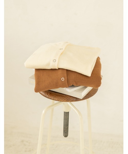 chocomee(チョコミー)の「snap button short cardigan/スナップボタンショートカーディガン(カーディガン/ボレロ・レディース・アイボリー/ブラウン・FREE)」の16枚目の写真