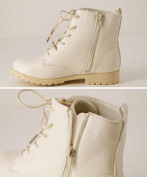 Catherine Cottage（キャサリンコテージ）の「ベージュレースアップブーツ（ブーツ・キッズ・ベージュ・18/19/20/21/22/23/24）」の4枚目の写真