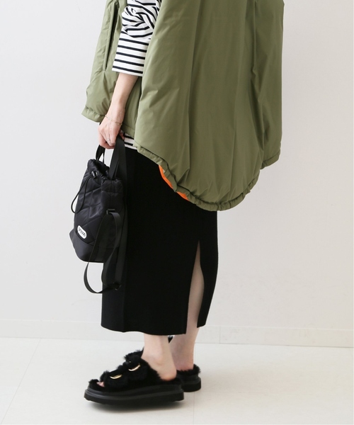 SLOBE IENA（スローブイエナ）の「《追加》ウォッシャブルミラノリブタイトスカート（スカート・レディース・グレー/ブラック・36/38/40）」の5枚目の写真