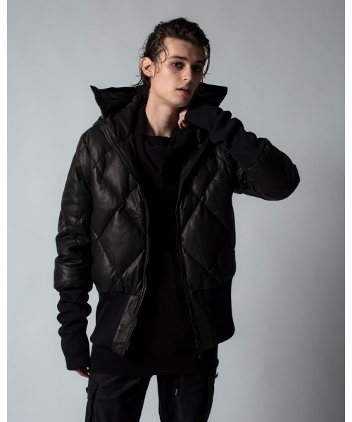 kiryuyrik（キリュウキリュウ）の「LongRibHoodieDown（ブルゾン・メンズ・ブラック・MEDIUM/LARGE）」の2枚目の写真