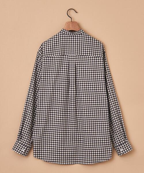 SOVEREIGN(ソブリン)の「<SOVEREIGN> トーマスメイソン ギンガムチェック バンドカラーシャツ(シャツ/ブラウス・メンズ・ブラック・S/M/L/XL)」の5枚目の写真