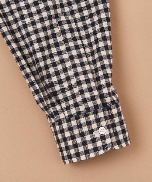 SOVEREIGN(ソブリン)の「<SOVEREIGN> トーマスメイソン ギンガムチェック バンドカラーシャツ(シャツ/ブラウス・メンズ・ブラック・S/M/L/XL)」の2枚目の写真