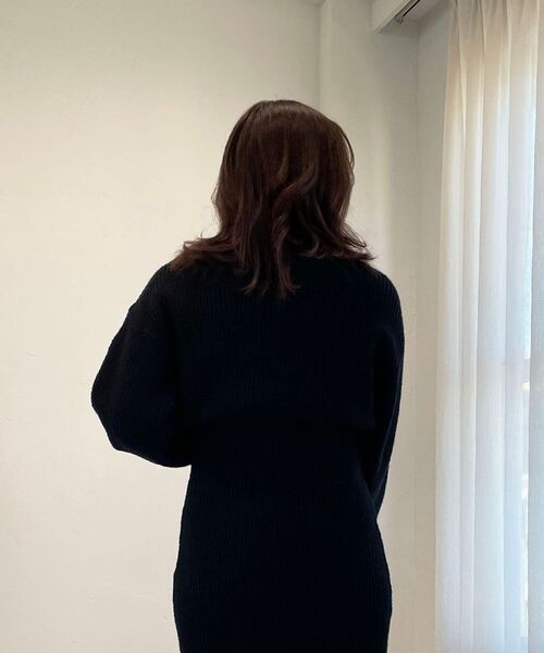 MAJESTIC LEGON（マジェスティックレゴン）の「ケーブルミニニットワンピース（ワンピース・レディース・ブラック/グレー/アイボリー・MEDIUM）」の9枚目の写真