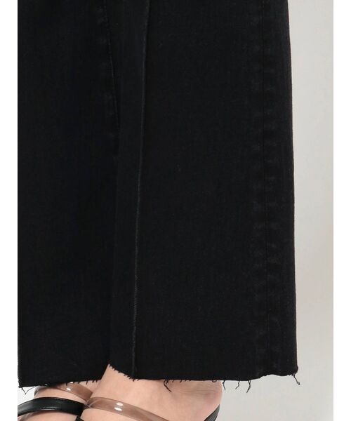 MERCURYDUO（マーキュリーデュオ）の「ハイウエストストレッチフリンジヘムデニムパンツ（デニムパンツ・レディース・ブラック/インディゴブルー・SMALL/MEDIUM）」の22枚目の写真