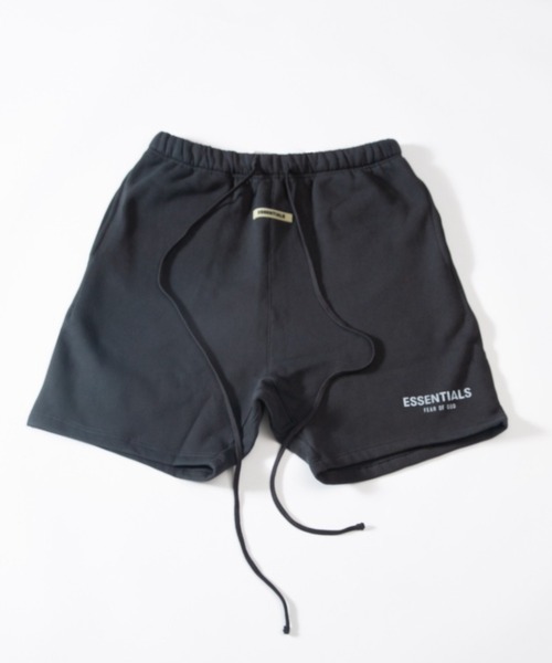 Fog essentials ショートパンツ ブラック黒ハーフパンツ反射フォント