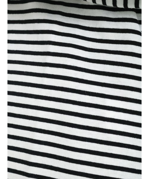 Samansa Mos2（サマンサ モスモス）の「柄アソートロングTシャツ（Tシャツ/カットソー・レディース・オフホワイト/ブラック/ベージュ/チャコール・ﾌﾘ-）」の19枚目の写真