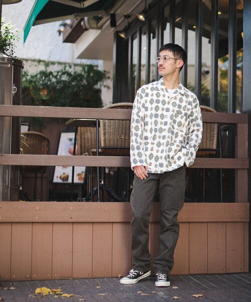 BEAMS（ビームス）の「BEAMS / パジャマ イージーシャツ（シャツ/ブラウス・メンズ・ホワイト/グリーン・XL/M/S/L）」の5枚目の写真