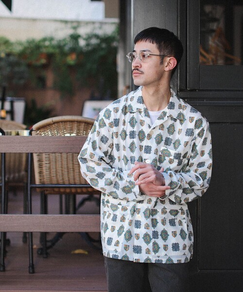 BEAMS（ビームス）の「BEAMS / パジャマ イージーシャツ（シャツ/ブラウス・メンズ・ホワイト/グリーン・XL/M/S/L）」の7枚目の写真