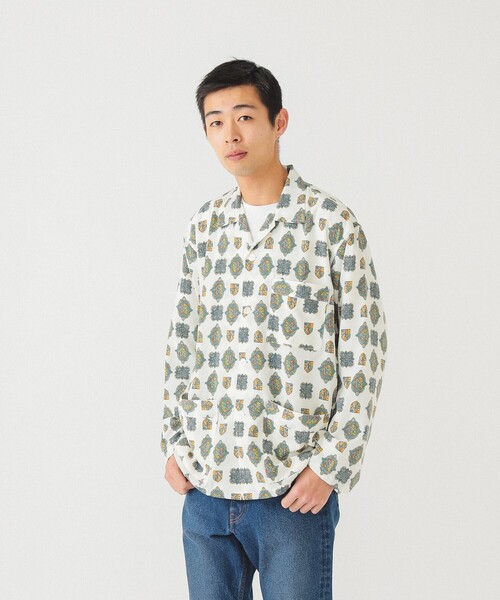 BEAMS（ビームス）の「BEAMS / パジャマ イージーシャツ（シャツ/ブラウス・メンズ・ホワイト/グリーン・XL/M/S/L）」の13枚目の写真