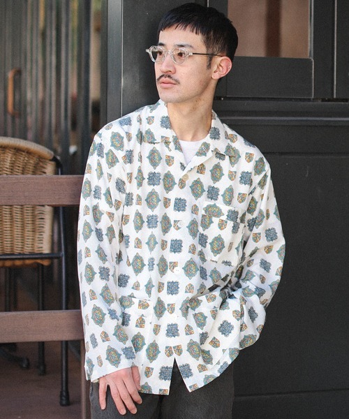 BEAMS（ビームス）の「BEAMS / パジャマ イージーシャツ（シャツ/ブラウス・メンズ・ホワイト/グリーン・XL/M/S/L）」の2枚目の写真