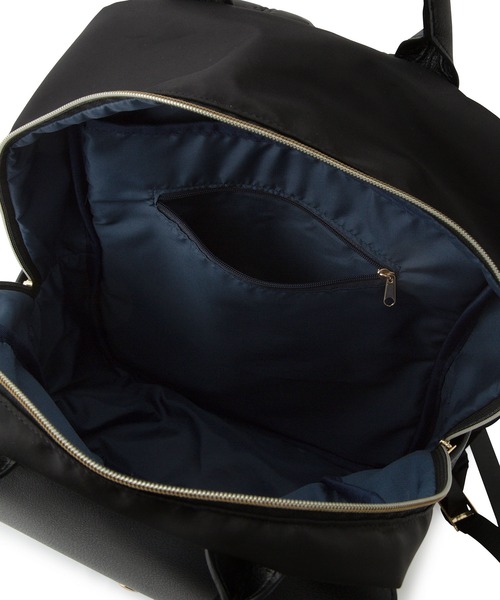 ROPE' PICNIC（ロペピクニック）の「【WEB限定カラー:ベージュ】撥水加工/A4対応リサイクルポリエステルコンビスクエアリュック13L（バックパック/リュック・レディース・ブラック/ベージュ/ネイビー・FREE）」の5枚目の写真